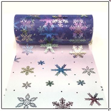 Ruy băng voan mềm bản rộng 15cm làm phụ kiện handmade hình bông tuyết màu ombre cực xinh