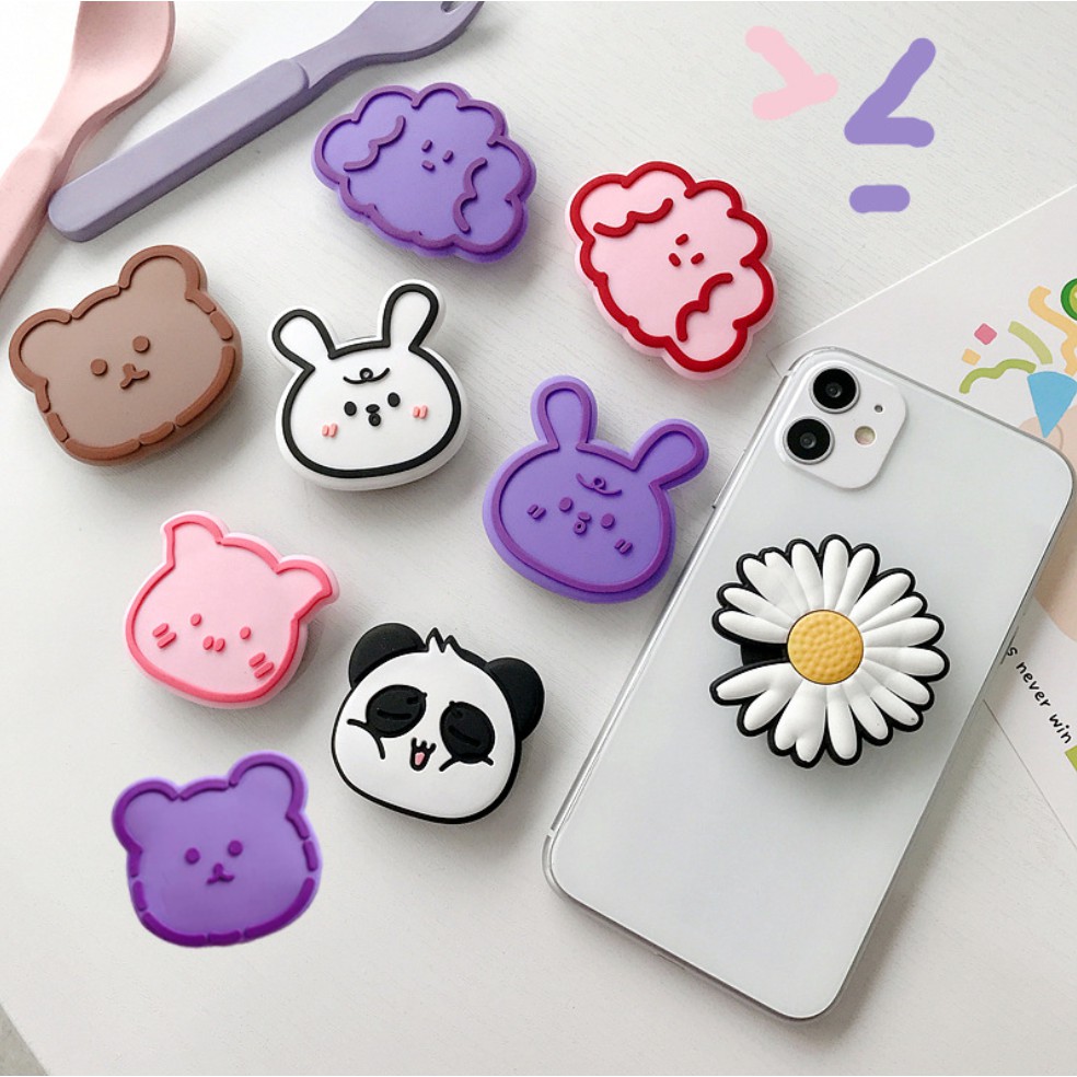 Chống điện thoại pop up Popsocket chất liệu sillicon cao cấp hình ngộ nghĩnh cute