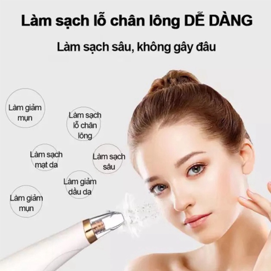 Máy hút mụn cầm tay mini - cho da mặt căng bóng, se khít lỗ chân lông