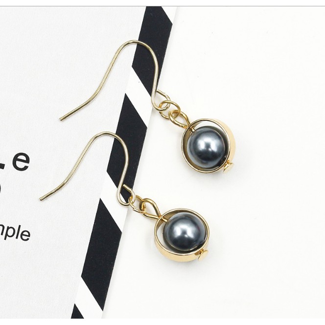 Bông tai viên ngọc thời trang vành tròn