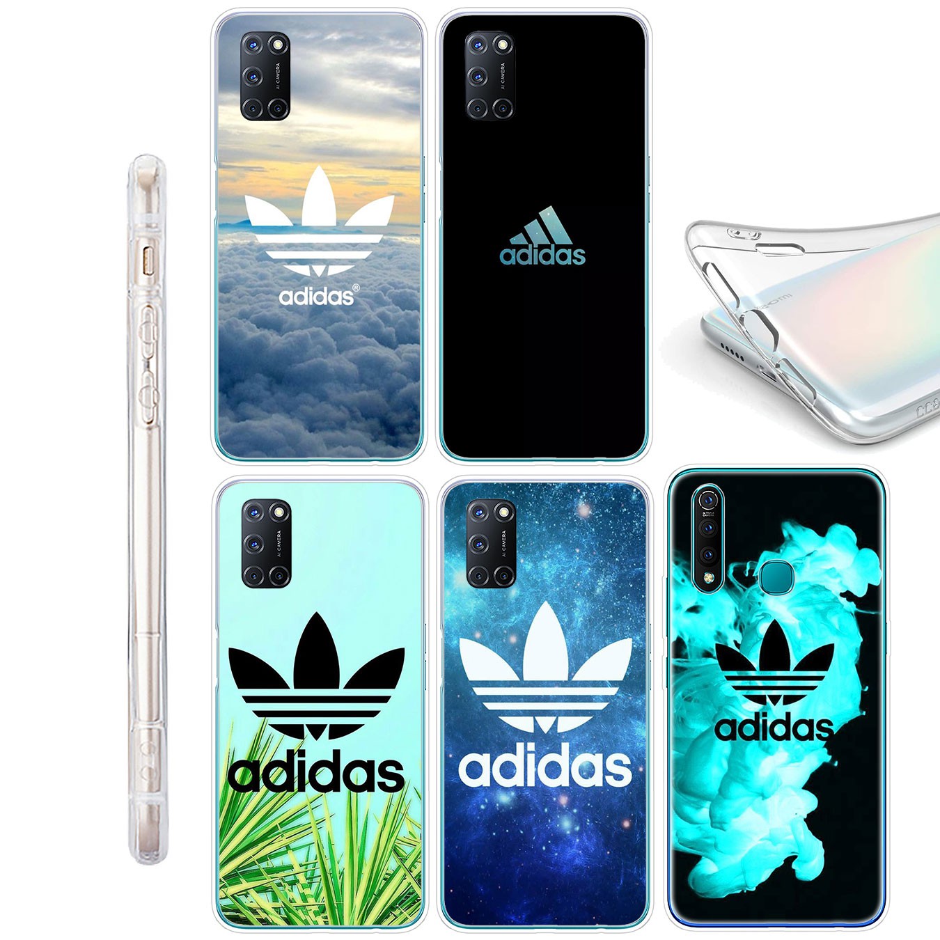 Ốp lưng silicon họa tiết logo Adidas cho Samsung Galaxy S20 Ultra S10 Lite S9 Plus A11 S9+ S20+ S10+