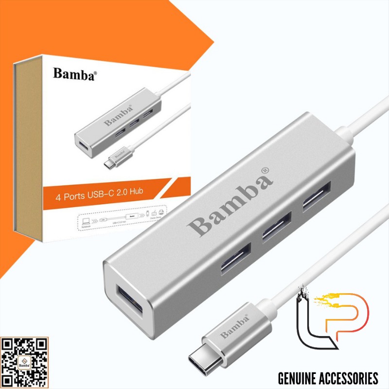 HUB CHUYỂN USB TYPE-C RA 4 CỔNG USB 3.0 BAMBA B3