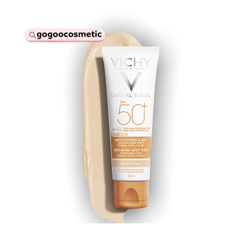 Kem chống nắng Vichy Capital Soleil Tinted Anti-Dark Spot 3in1 SPF50+ 50ml