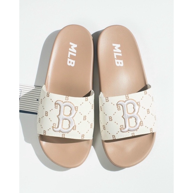 Dép mờ MLB quai ngang nam nữ chữ thêu