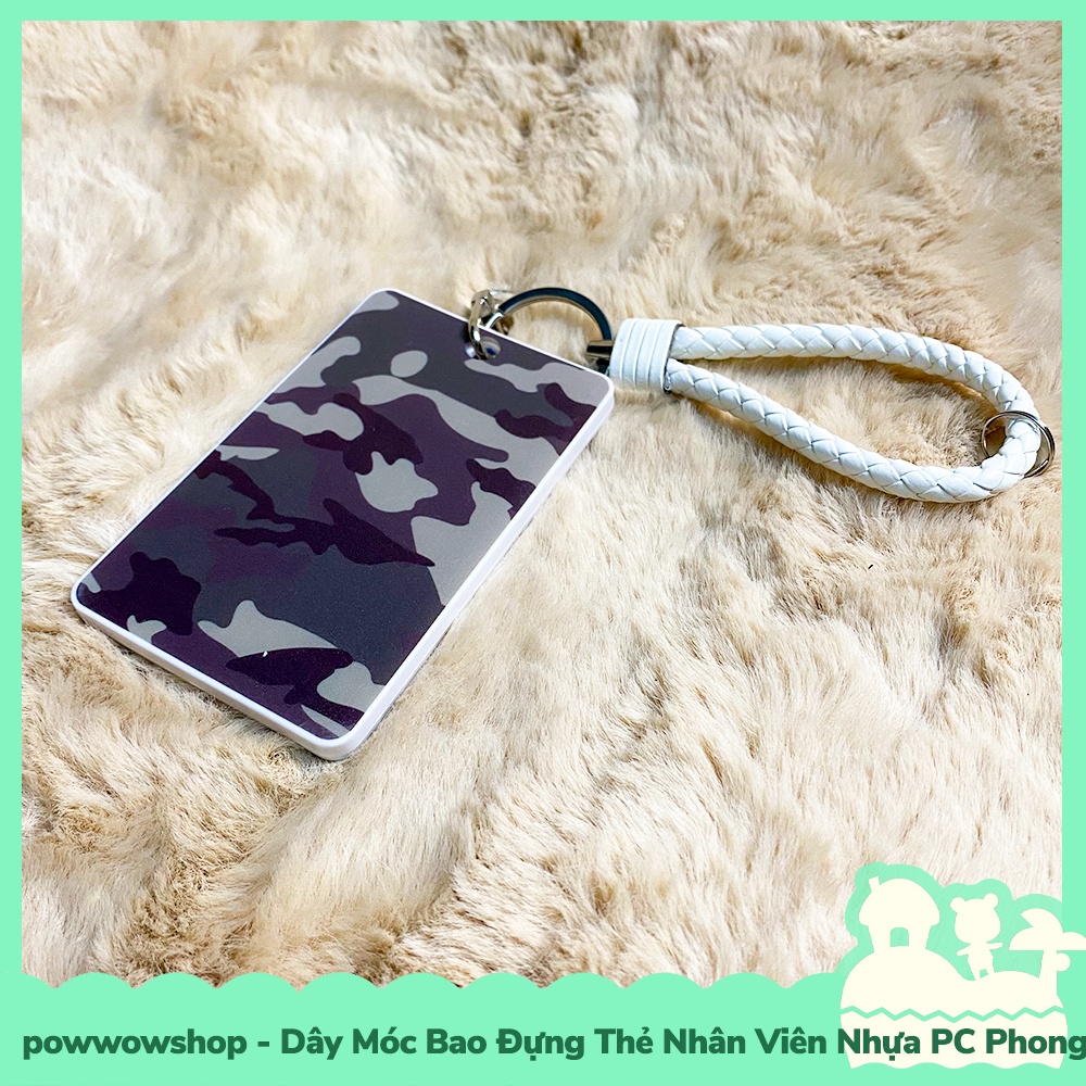 [Sẵn VN - Hỏa Tốc] Dây Móc Bao Đựng Thẻ Nhân Viên Nhựa PC Phong Cách Camo Army