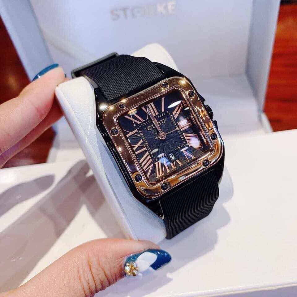 Đồng hồ nữ G.u.o.u dây silicon màu xanh xám cực xinh- GUOU MTP-STORE | BigBuy360 - bigbuy360.vn