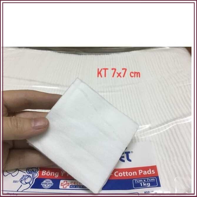 Bông Y Tế Cắt Miếng 1kg 10x10 cm hoặc 7x7 cm-Bông Bạch Tuyết | BigBuy360 - bigbuy360.vn