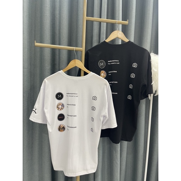 Áo thun tay lỡ sadboiz sadtagram logo nam nữ full tag hãng