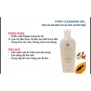 Sữa rửa mặt pure cleansing gel dành cho da dầu và da hỗn hợp