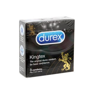 COMBO 3 HỘP bao cao su durex kingtex hộp 3 cái giá tốt chất liệu cao su thiên nhiên an toàn chất lượng