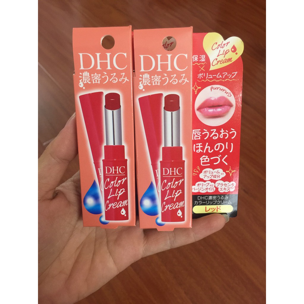 Son Dưỡng Môi DHC Lip Cream Nhật Bản (cam - hồng -đỏ - không màu)