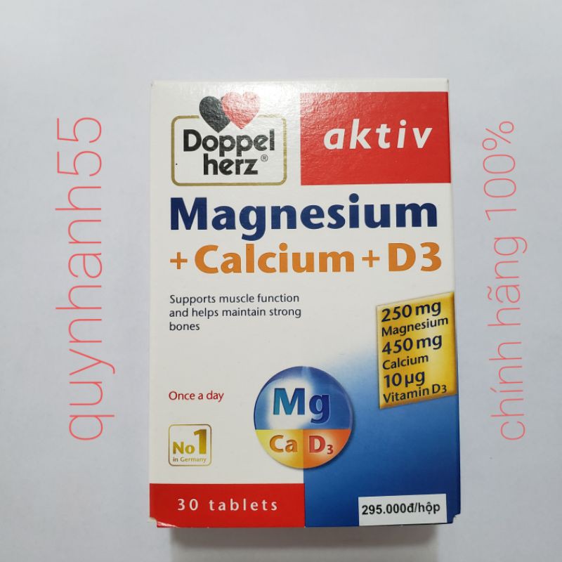 Viên uống bổ sung Canxi phòng ngừa loãng xương Doppelherz Magnesium hàng nhập khẩu Đức | BigBuy360 - bigbuy360.vn