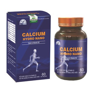 Viên uống bổ sung Canxi và Vitamin D3, K2 CALCIUM HYDRONANO Giúp Phát Triển Chiều Cao, Giảm Nguy Cơ Loãng Xương- Hộp 60.