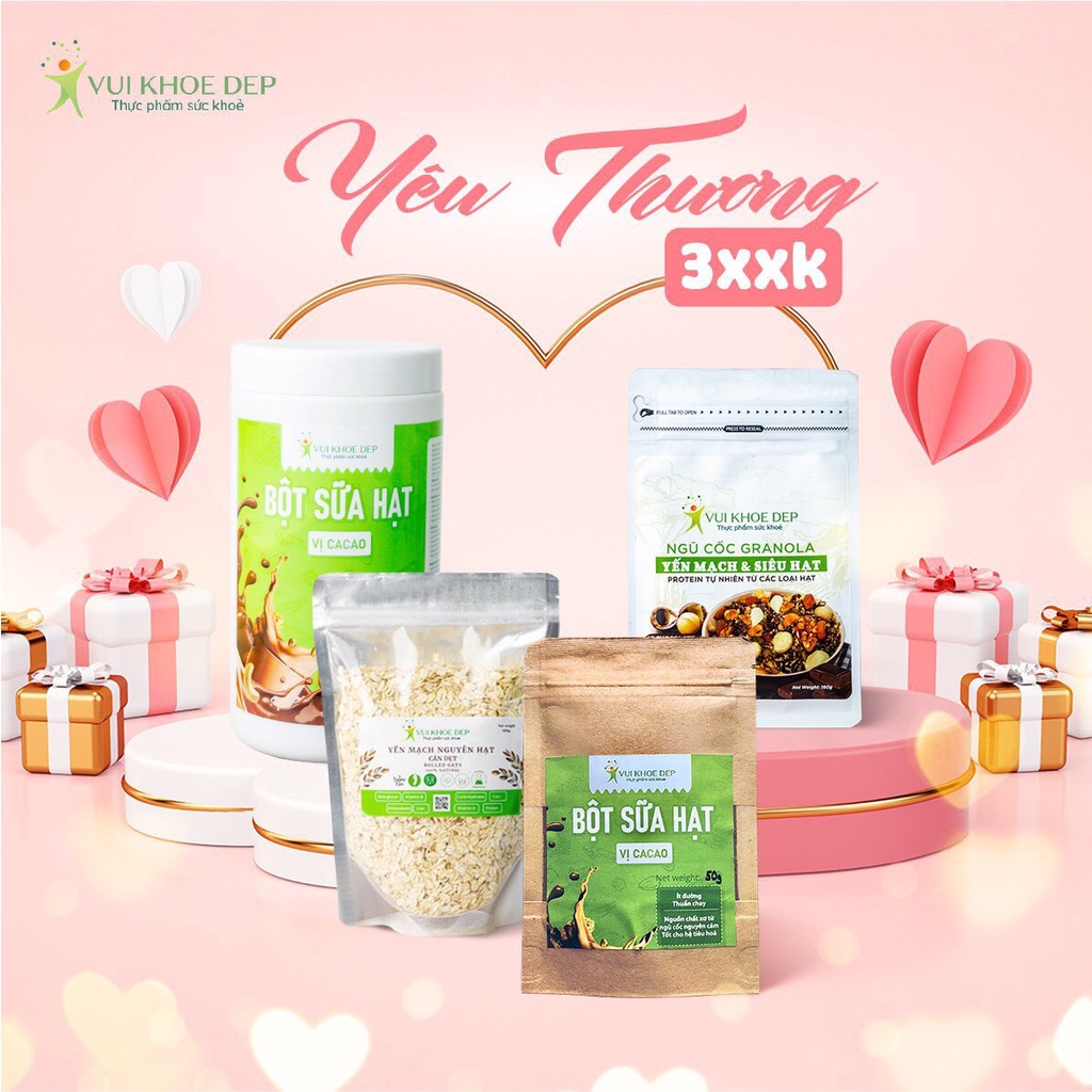 Set Qùa Valentine Healthy &quot;Yêu Thương&quot; Vui Khỏe Đẹp