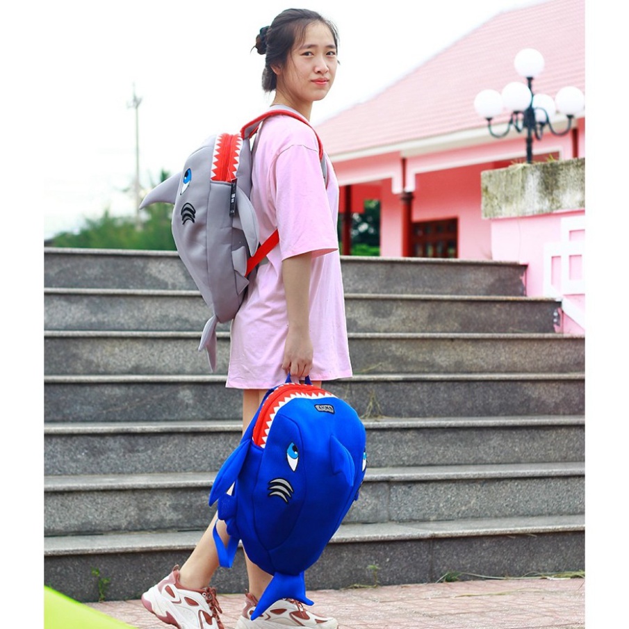 [NEW] Balo cá mập SWAT BABY SHARK siêu cute - Đựng nón bảo hiểm,sách vở, đồ dùng cần thiết - FREESHIP