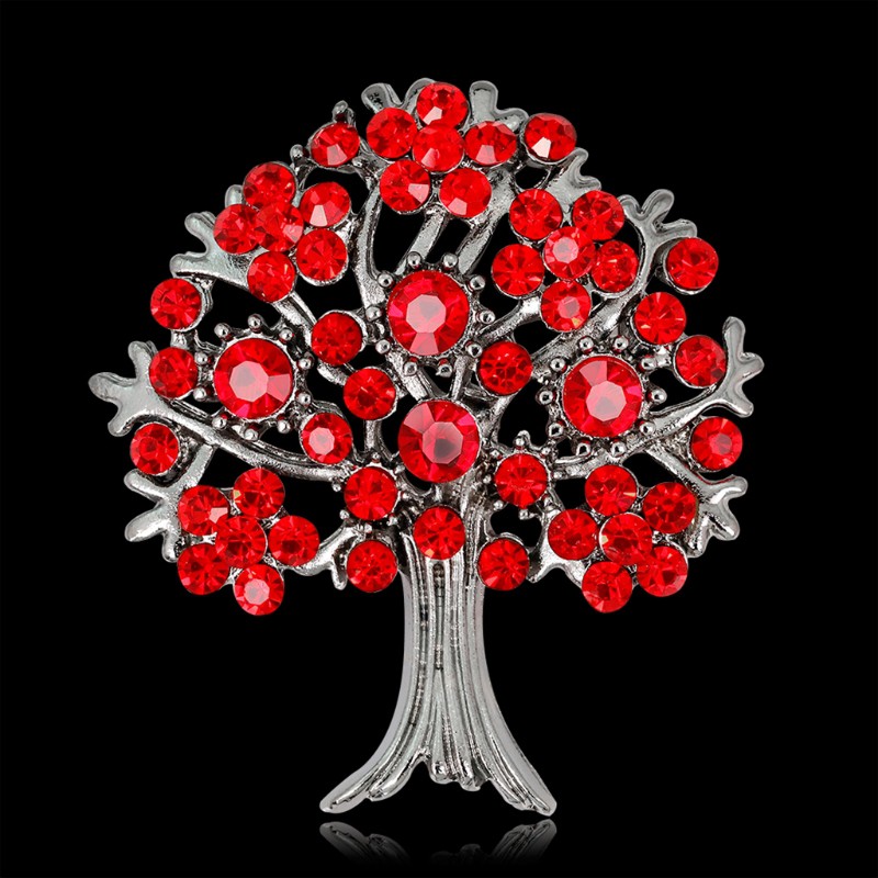 Khuy cài áo hình cây đính đá thời trang cho nữ