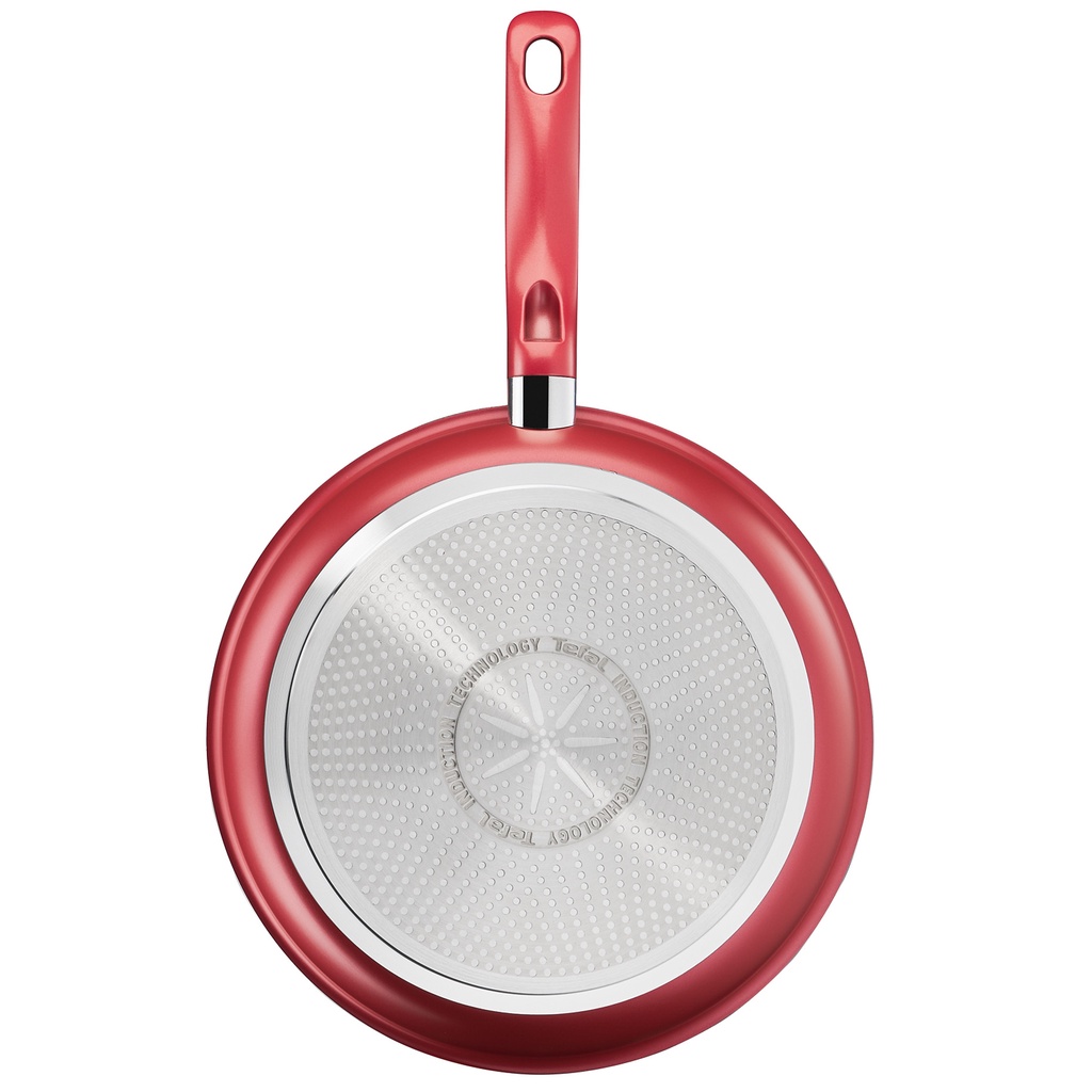 Bộ 2 Chảo chiên, Chảo chiên sâu lòng Tefal So Chef 24-28 cm - Dùng mọi loại bếp - Chấm đỏ báo nhiệt thông minh - Hàng ch