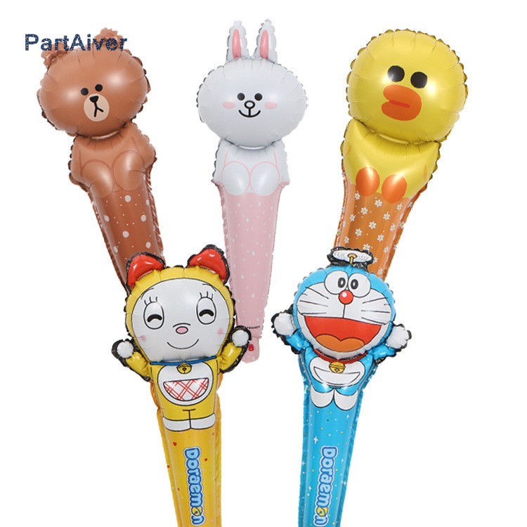 Bong bóng tráng nhôm họa tiết hoạt hình nhiều màu sắc kích thước 50x30cm