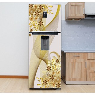 Decal dán tủ lạnh chất liệu cao cấp - Mẫu hoa ngọc (kích thước lớn)