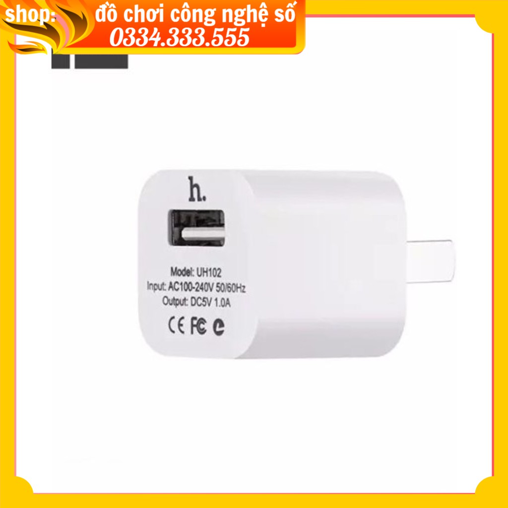 [BÁN LỖ MÙA DỊCH] Củ sạc HOCO UH102 Chính Hãng Cao Cấp - Hỗ trợ sạc nhanh - 5V/1A [CAM KẾT HÀNG SỊN]