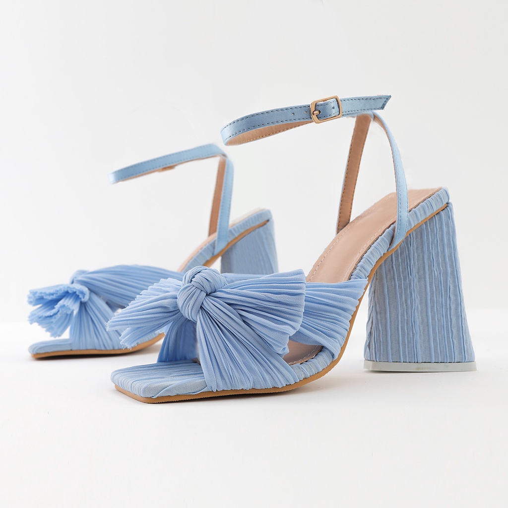 Giày Cao Gót Kiểu Lưới Thắt Nơ Phong Cách Âu Mỹ Thời Trang Mùa Hè Size 35-46 2022