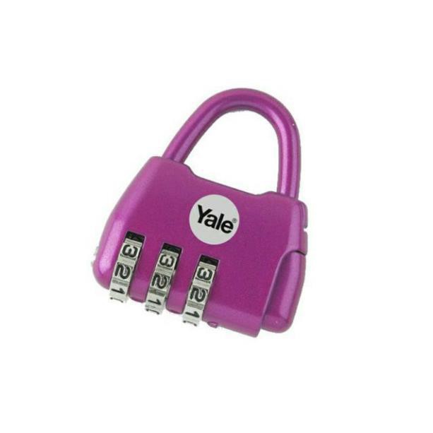 Hot!!! Khóa vali NOVELTY 3 số màu tím (Y-NOVELTY-2PURPLE) YALE chính hãng