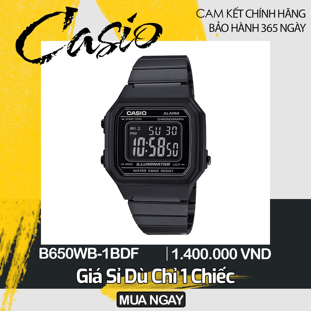 Đồng hồ điện tử nam Casio B650WB-1BDF