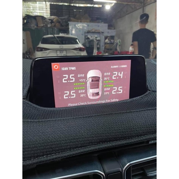 Cảm biến áp suất lốp J3 tích hợp màn zin cho xe Mazda