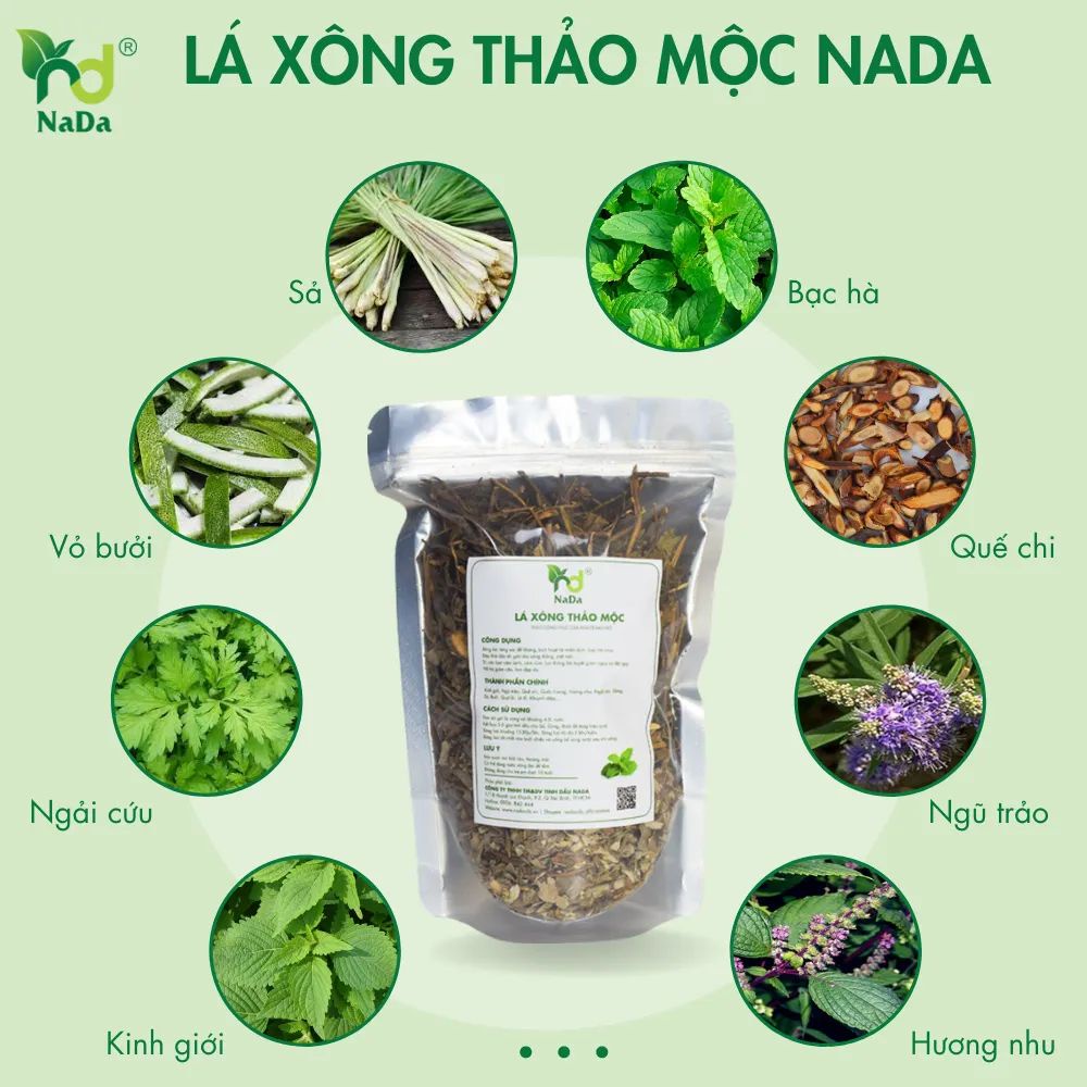 Combo 5 chai tinh dầu xịt chống muỗi vove 50ml, 3 gói lá xông thảo mộc - NADA OILS