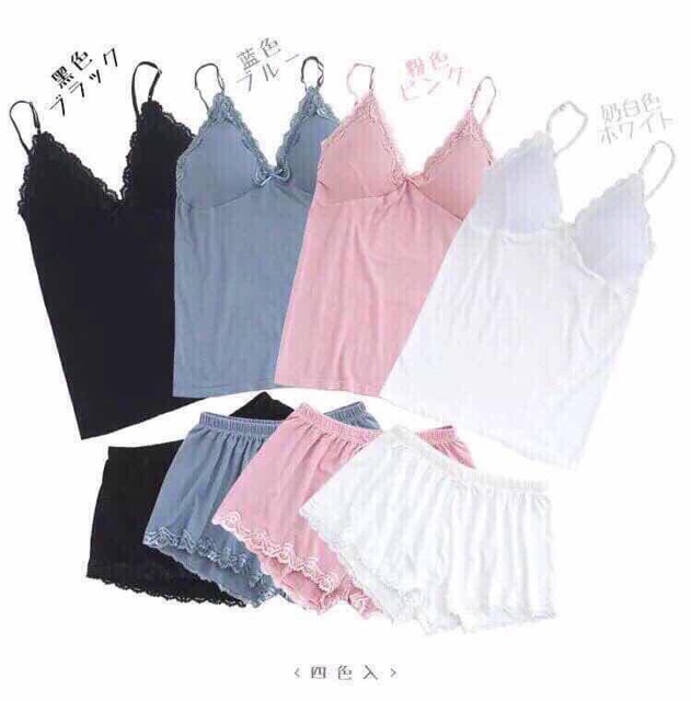 Bộ ngủ 2 dây len tăm | BigBuy360 - bigbuy360.vn