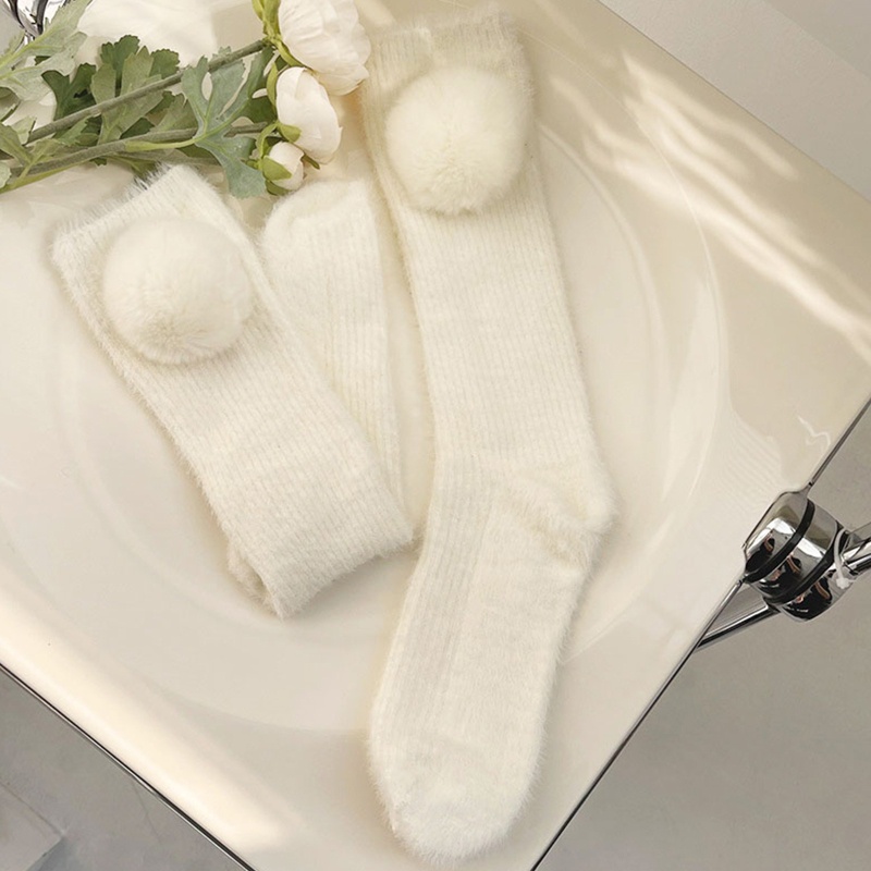 Youyo Vớ Lông Giữ Ấm Bắp Chân Màu Trơn Dễ Thương Cho Nữ
