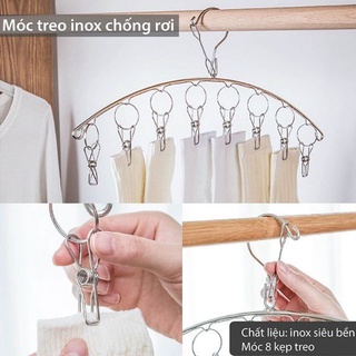 Móc inox phơi quần áo đa năng