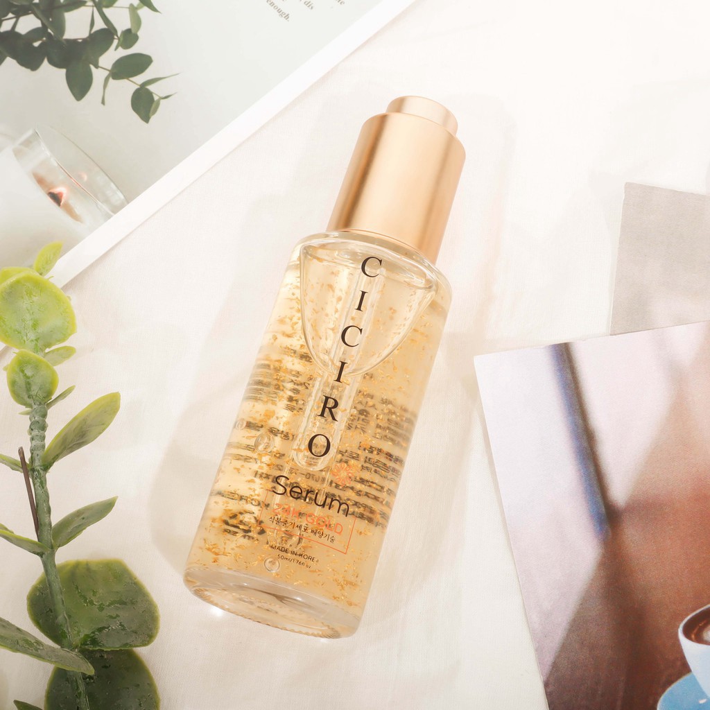 Tinh chất dưỡng da vàng 24k Ciciro Hàn Quốc - Serum 24k Gold Ciciro giúp da luôn săn chắc, mịn màng và ngăn ngừa mụn | BigBuy360 - bigbuy360.vn