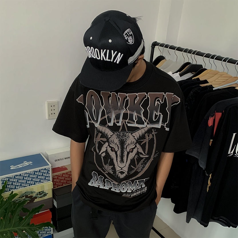 ☏✤Áo thun / BAPHOMET - TEE/ Vintage Style Black