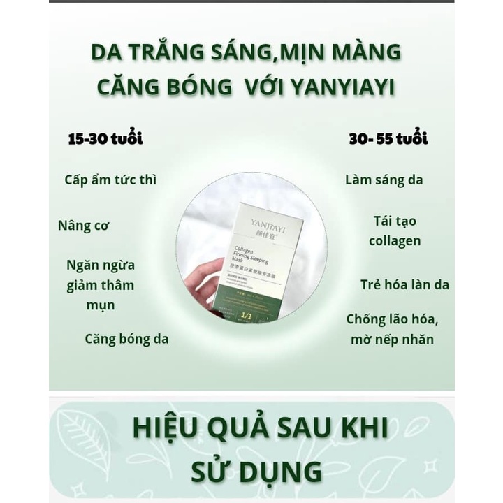 Mặt Nạ ngủ COLLAGEN YANJIAYI-dạng thạch-nâng cơ mặt-bổ sung collagen-trắng da