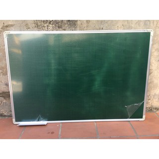 Bảng từ xanh viết phấn 60x100cm (Tặng 6 viên nam châm chuyên dụng, 1hộp phấn và 1 bông lau bảng)