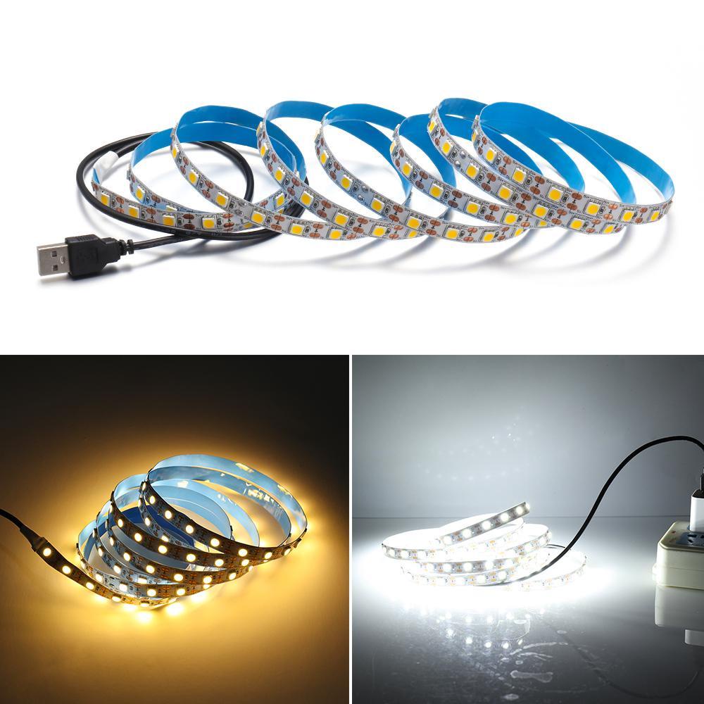 Dây Đèn LED 60 Bóng 0.5-2M 5050 Ánh Sáng Ấm Trang Trí Nhà Cửa