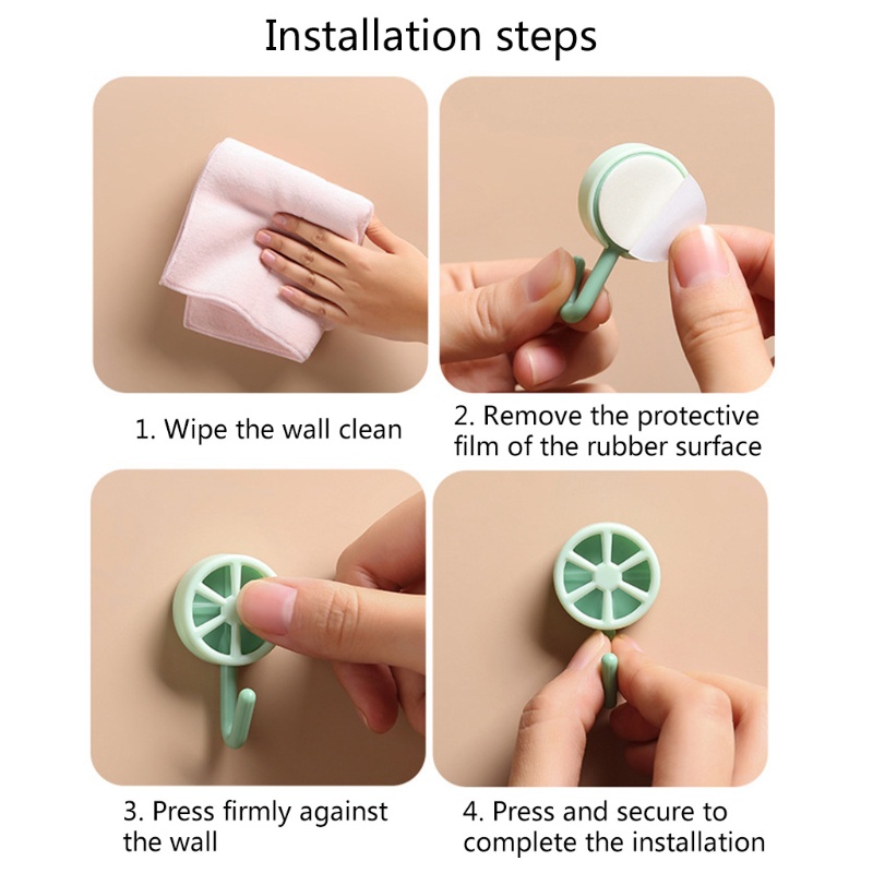 Set 5 Móc Treo Đồ Gắn Tường Chống Nước Sắp Xếp Gọn Gàng Cho Nhà Bếp Nhà Tắm