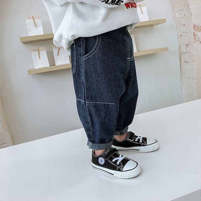 [Babycat] Hàng Có Sẵn Quần Jean Cà Rốt Phong Cách Hàn Quốc Nhật Bản / Hàn Quốc Thời Trang Xuân Thu Cho Bé Trai