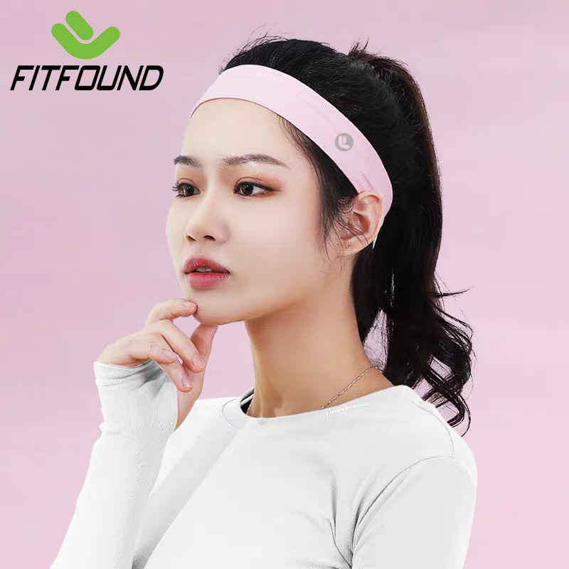 Băng Đô Thể Thao Headband Vải Cotton Đeo Trán Thấm Chặn Mồ Hôi Chống Trượt Nữ Bản 4 Cm