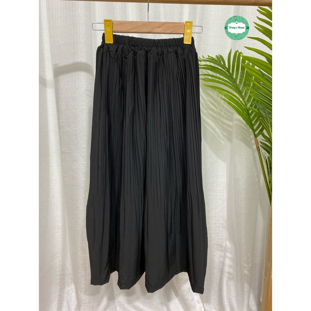 Chân váy dài xếp ly, midi, freesize 70cm 42~62kg, chân váy xếp ly dài công sở M03 | BigBuy360 - bigbuy360.vn