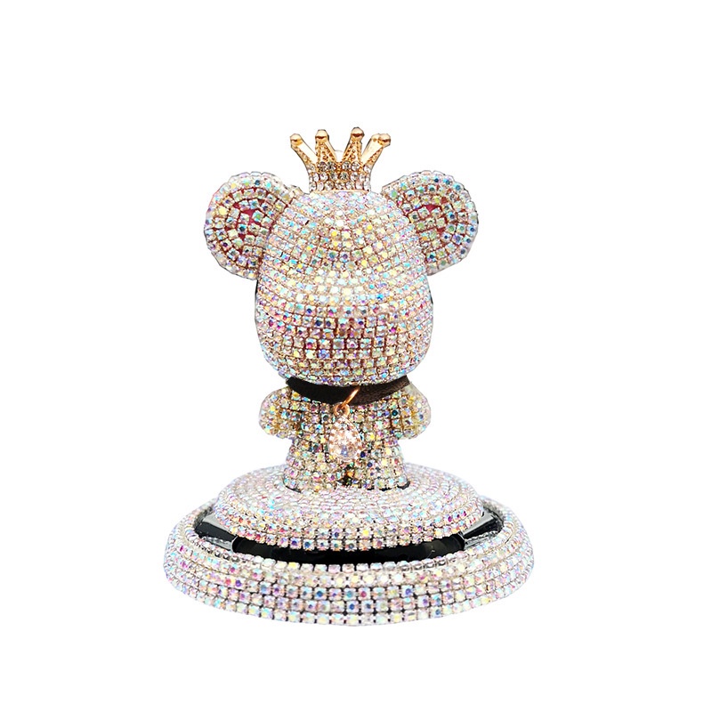 Phụ Kiện Trang Trí Taplo Gấu Đính Đá Sáp Thơm Nước Hoa Trang Trí Ô Tô