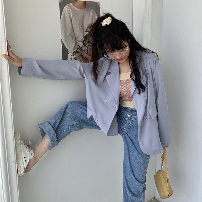 Áo Khoác Blazer Dài Tay 2 Lớp Siêu Dễ Phối Đồ Hot Trend Mã 520 UNI STORE