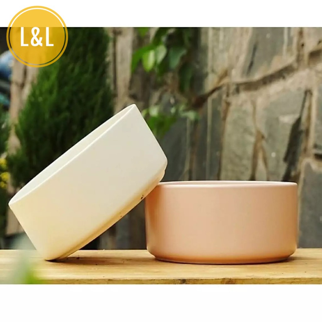 COMBO 02 Chậu sứ Bát Tràng Hình Kim Cương miệng rộng trồng cây Để Bàn, Cây Nội Thất, Sen Đá, Xương rồng, Cây Bonsa