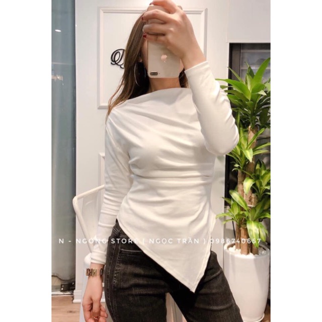 Áo dúm vạt lệch
