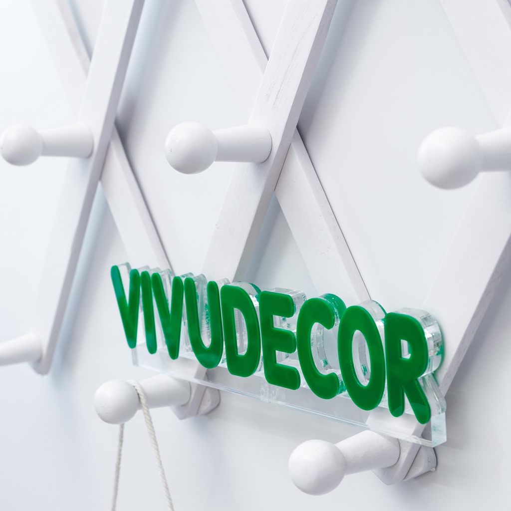 Móc treo tường Vivudecor 11 nhánh, Móc treo quần áo biến hình phù hợp với mọi không gian, tặng kèm 2 miếng dán 3M