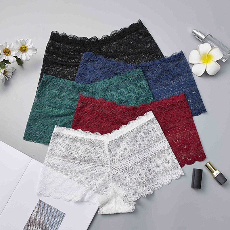 Quần lót Safety Pants Ladies Anti-Lighting Full Lace Lace Ladies Boxer Briefs