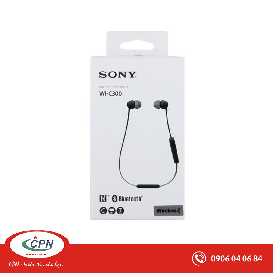 Tai nghe Bluetooth Sony WI-C300 In-ear - màng loa 9mm; BT+NFC; 15g