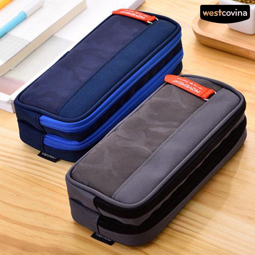 [Hot]✍Túi Đựng Bút Nhiều Ngăn Sức Chứa Lớn Có Khóa Kéo