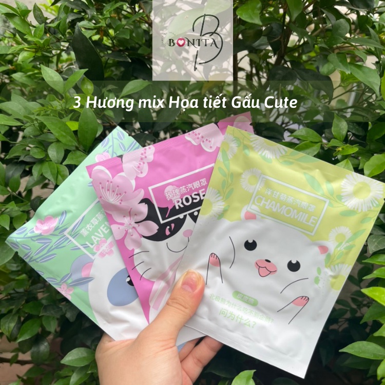 Mặt nạ chườm nóng mắt xông hơi nóng cho vùng mắt cute nội địa Trung